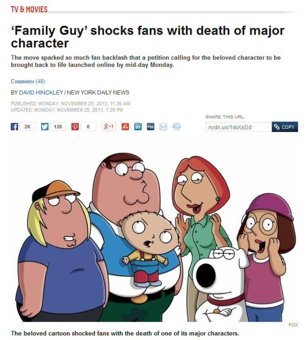 family guy is south park's bitch