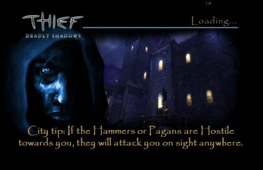 The atypical Thief Deadly Shadows loading screen. Note ease of readability.
