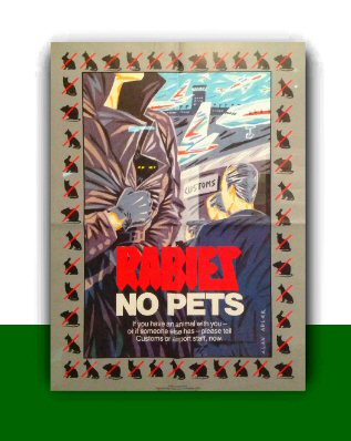 rabies no pets poster